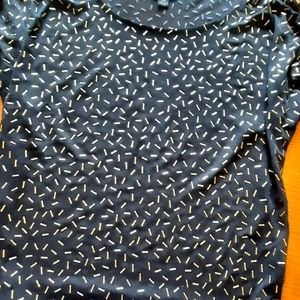 Guess sheer top with gold sequence